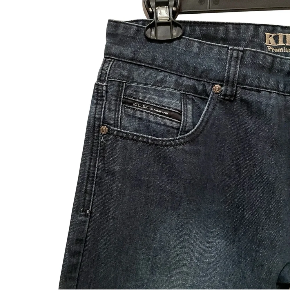 Killer Jeans 1976 Straight Leg Blue Men's Size 36x31 Premium Denim Dark Wash